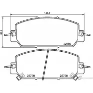 Тормозные колодки дисковые, комплект MINTEX AO8P NIQ MDB4054 Honda CR-V 5 (RW, RT) Кроссовер 2.4 AWD 184 л.с. 2016 – 2024