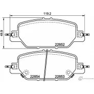 Тормозные колодки дисковые, комплект MINTEX Honda CR-V 5 (RW, RT) Кроссовер 2.4 AWD 184 л.с. 2016 – 2024 MDB4055 EK K0C4