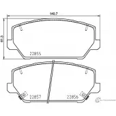 Тормозные колодки дисковые, комплект MINTEX Kia Optima (JF) 4 2015 – 2020 MDB4081 R7X S2BK