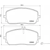 Тормозные колодки дисковые, комплект MINTEX MDB4110 Mercedes A-Class (W177) 4 Хэтчбек 2.0 A 220 4 matic (1745) 190 л.с. 2018 – 2024 LW7WWG X