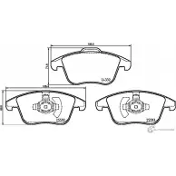 Тормозные колодки дисковые, комплект MINTEX 4 N68LQ 1437028833 MDB4112