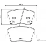 Тормозные колодки дисковые, комплект MINTEX MDB4131 VYXV W SsangYong Rexton (Y400) 3 Кроссовер 2.2 xdi AWD (POE) 181 л.с. 2017 – 2024