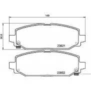 Тормозные колодки дисковые, комплект MINTEX 7 NC04JQ MDB4133 1437029020