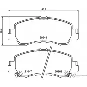 Тормозные колодки дисковые, комплект MINTEX MDB4143 B8JG6S K 1437028872