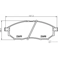 Тормозные колодки, дисковые, комплект MINTEX YG9Y W F2SZU 1437029069 MDB83399