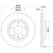 Тормозной диск MINTEX MDC1031C HMDW 8PD Volkswagen 5028740942331