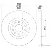 Тормозной диск MINTEX Audi A4 (B7) 3 Кабриолет 3.0 Tdi Quattro 233 л.с. 2006 – 2009 MDC1444C DM 67QA9 5028740943277