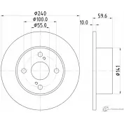 Тормозной диск MINTEX MDC1737 Toyota Corolla (E110) 8 1995 – 2002 98200 1360 0 1 98200 1360