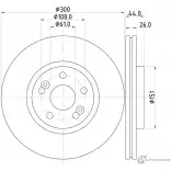 Тормозной диск MINTEX Renault Scenic (JA, FA) 1 Минивэн 1.9 dCi Rx4 101 л.с. 2002 – 2003 98200 1515 0 1 MDC1898 98200 1515