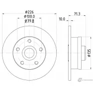 Тормозной диск MINTEX 98200 1538 0 1 98200 1538 Volkswagen Golf 3 1993 – 1997 MDC1996