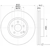 Тормозной диск MINTEX 98200 1635 Mercedes E-Class (S212) 4 Универсал 3.0 E 400 333 л.с. 2013 – наст. время 98200 1635 0 1 MDC2052