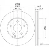 Тормозной диск MINTEX 98200 1596 98200 1596 0 1 MDC2057 Mercedes C-Class (S204) 3 Универсал 1.6 C 180 Kompressor (2045) 156 л.с. 2008 – 2014