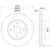 Тормозной диск MINTEX Toyota Yaris (XP130) 3 2010 – 2014 MDC2062 98200 1561 0 1 98200 1561