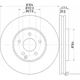 Тормозной диск MINTEX 98200 1521 0 1 Mercedes E-Class (S211) 3 Универсал 3.2 E 320 T 4 matic (2182) 224 л.с. 2003 – 2009 98200 1521 MDC2064