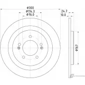 Тормозной диск MINTEX MDC2361 Hyundai i40 (CW, VF) 1 Универсал 98200 2392 0 1 98200 2392