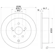 Тормозной диск MINTEX MDC2445 Toyota Camry (XV30) 3 Седан 98200 1107 0 1 T4HSM