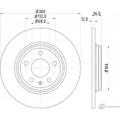 Тормозной диск MINTEX MDC2747 98200 2828 0 1 Audi A4 Allroad (B9) 5 Универсал 3.0 TDI quattro 286 л.с. 2018 – 2019 98200 2828