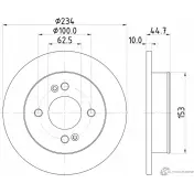 Тормозной диск MINTEX Hyundai i10 (BA, IA) 2 Хэтчбек 1.0 1.0 LPG 69 л.с. 2014 – 2016 MDC2796C 98200 2916 0 1 BIP1OO0