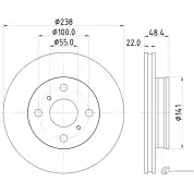 Тормозной диск MINTEX 98200 2946 0 1 MDORQ MDC2833C Toyota Corolla (E110) 8 1995 – 2002