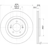 Тормозной диск MINTEX MDC2843C 98200 2962 0 1 Hyundai i30 (PDE) 3 Фастбэк 2.0 N 250 л.с. 2017 – 2025 I0S0HUN