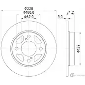 Тормозной диск MINTEX MDC2868C MY6 7S 1437029286