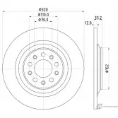 Тормозной диск MINTEX TK 1S9SL 1437029288 MDC2874C