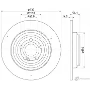 Тормозной диск MINTEX MDC2894C CKD O4 1437029293