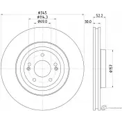 Тормозной диск MINTEX MLNE EF Hyundai i30 (PDE) 3 Фастбэк 2.0 N 250 л.с. 2017 – 2025 MDC2928C