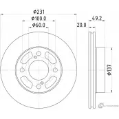 Тормозной диск MINTEX 1437029387 MDC2942C W8 MA3ZP