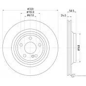 Тормозной диск MINTEX J9ID 7 MDC2966C Mercedes SL-Class (R231) 3 Кабриолет