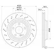 Тормозной диск MINTEX MDC2968C Mercedes SL-Class (R231) 3 Кабриолет J OQK9A