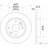 Тормозной диск MINTEX 832907 98200 0966 98200 0966 0 1 MDC772