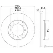 Тормозной диск MINTEX 98200 1307 MDC813 832948 98200 1307 0 1