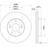 Тормозной диск MINTEX 98200 0699 0 1 Nissan Skyline MDC860 98200 0699