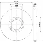 Тормозной диск MINTEX Opel Frontera (B) 2 Кроссовер 3.2 i (6B1VF) 205 л.с. 1998 – 2025 MDC988 98200 0759 98200 0759 0 1
