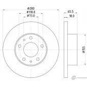 Тормозной диск MINTEX 98200 0737 833083 MDC993 98200 0737 0 1