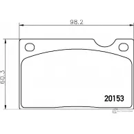 Тормозные колодки дисковые, комплект MINTEX MGB576 7254D43 833580 201 53