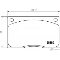 Тормозные колодки дисковые, комплект MINTEX 7067D135 2038 0 MGB585 833581