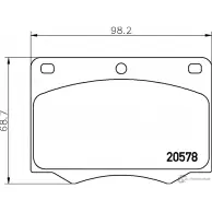 Тормозные колодки дисковые, комплект MINTEX MGB642 IHLHL 833584 205 78