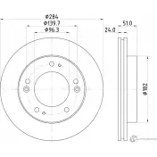 Тормозной диск PAGID Kia Sportage 1 (NB) Кроссовер 2.0 132 л.с. 1995 – 2002 50308 98200 1044 98200 1044 0 1