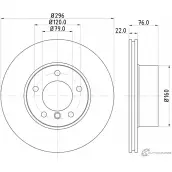 Тормозной диск PAGID Bmw 98200 0750 0 1 98200 0750 50439HC