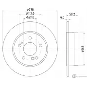 Тормозной диск PAGID 52111 98200 0580 0 1 98200 0580 Mercedes SL-Class (R129) 1 Кабриолет 3.2 320 (1263) 231 л.с. 1993 – 2001