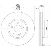 Тормозной диск PAGID 98200 0731 Mercedes C-Class (W202) 1 Седан 3.6 C 36 AMG (2028) 272 л.с. 1994 – 1996 52138 98200 0731 0 1