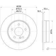 Тормозной диск PAGID 52139 98200 0727 Mercedes E-Class (W210) 2 Седан 3.6 E 36 AMG 272 л.с. 1996 – 1998 98200 0727 0 1