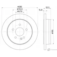 Тормозной диск PAGID 98200 0900 0 1 98200 0900 52168 Mercedes M-Class (W163) 1 Кроссовер 2.7 ML 270 CDI (1613) 163 л.с. 1999 – 2005