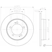 Тормозной диск PAGID 52205 98200 0631 0 1 98200 0631 Mitsubishi Eclipse 2 (D3) 1995 – 1999