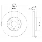 Тормозной диск PAGID 98200 0918 0 1 98200 0918 Opel Astra (G) 2 Хэтчбек 1.6 LPG (F08. F48) 101 л.с. 1998 – 2005 52430