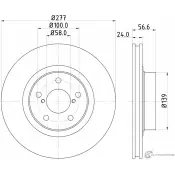 Тормозной диск PAGID 98200 0946 53305 Subaru Legacy (BM) 5 Седан 2.5 AWD 175 л.с. 2013 – наст. время 98200 0946 0 1