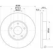 Тормозной диск PAGID 98200 0574 0 1 Audi A4 (B5) 1 Универсал 1.8 T 152 л.с. 1997 – 1998 53925 98200 0574