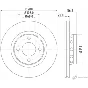 Тормозной диск PAGID 53940 98200 0606 0 1 98200 0606 Audi 80 (B4, 8C5) 4 Универсал 1.9 Tdi 90 л.с. 1992 – 1996